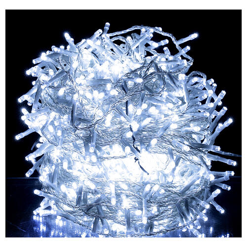 Catena luci Natale 1000 led bianco freddo cavo trasparente int est |  vendita online su HOLYART
